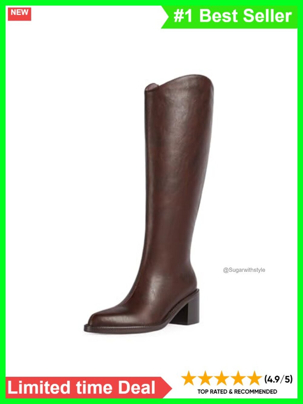Knee High Boots Women Pointed Toe Tall Faux Suede Chunky Block Heel